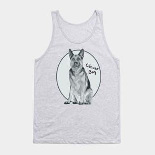 German Shepherd is a Clever Boy Tank Top